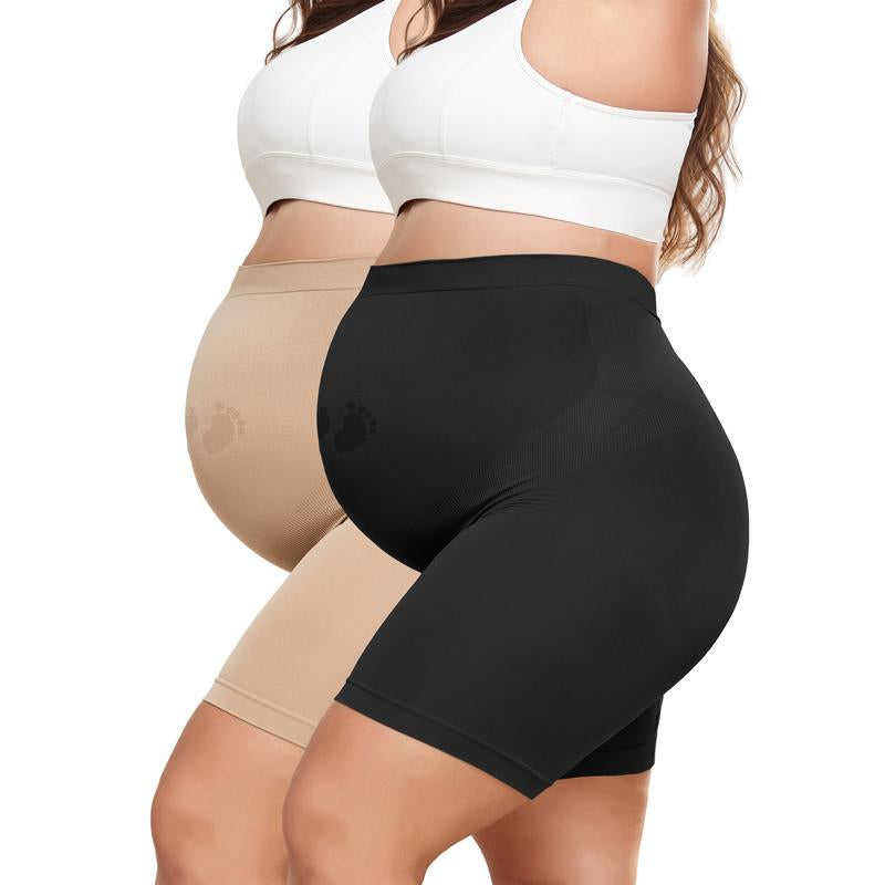 Maternity Shapewear for under Dresses over Belly Pregnancy Underwear Mid-Thigh High Waist Shorts Panties for All Trimester Maternity Fall Dress Maternity Clothes for Photoshoot 3D Cut Y25D Support