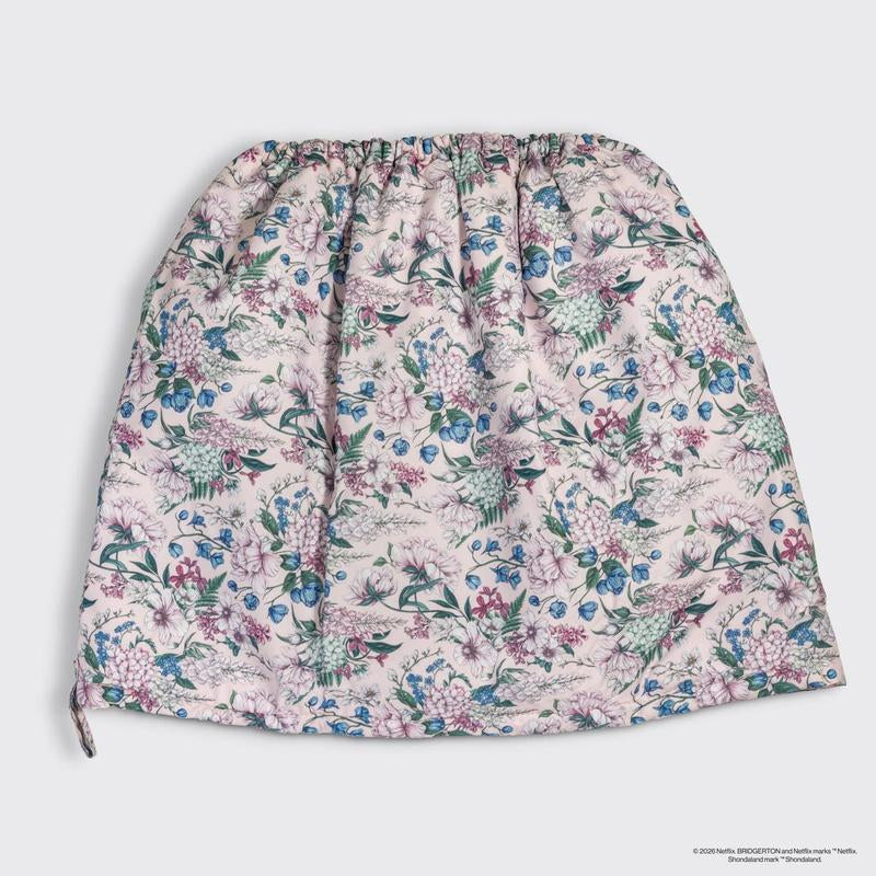 Bridgerton X Kitsch Satin-Lined Flexi Shower Cap in Wisteria