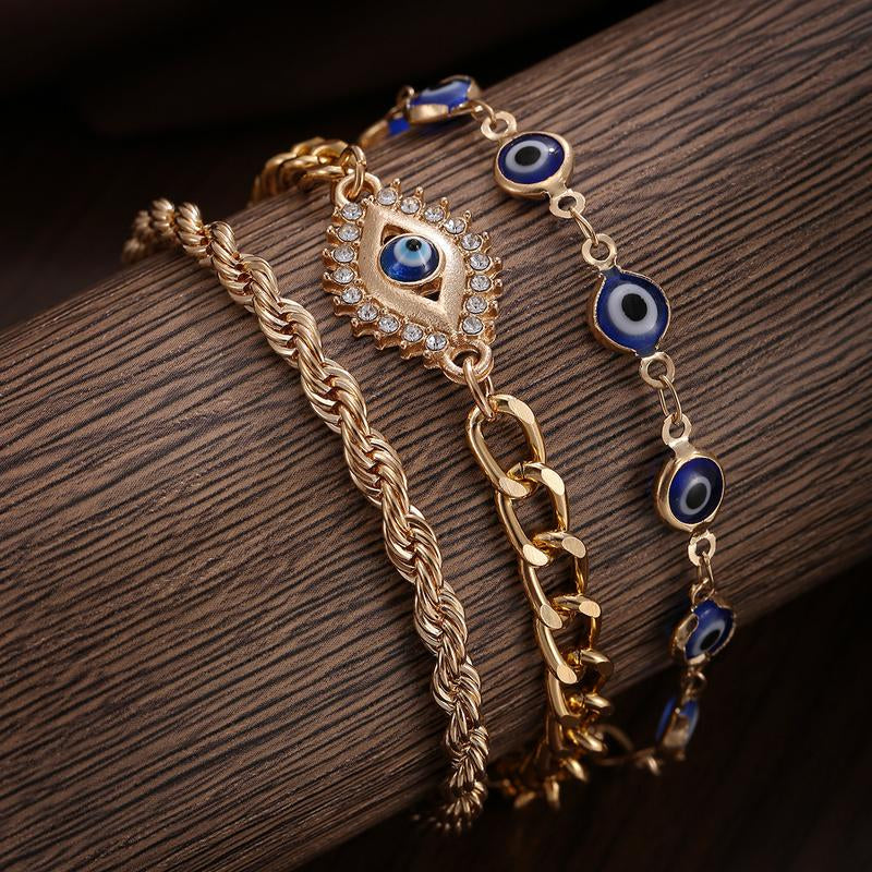 Evil Eye Bracelet Set for Women Simple and Stylish Jewelry 2026 New Design Trendy Bracelet Black Friday Gift Part Women'S Necklace Starburst Bracelety Fashion Jewelry Perfect Gift for Girls Women 18Th Birthday Gift