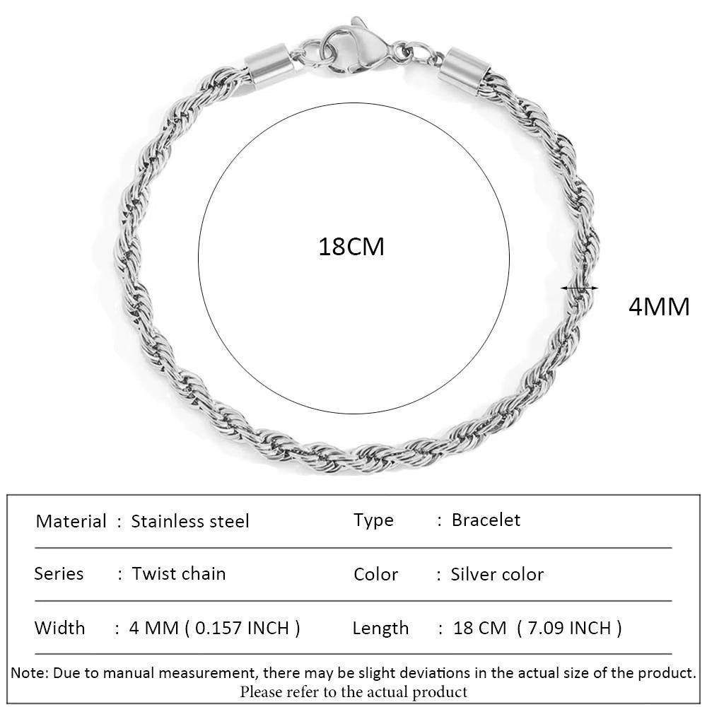 Classic Snake Chain Bracelets for Women Trend Fashion Stainless Steel Cuban Chain Bracelet Trendy Woman Gifts Jewelry