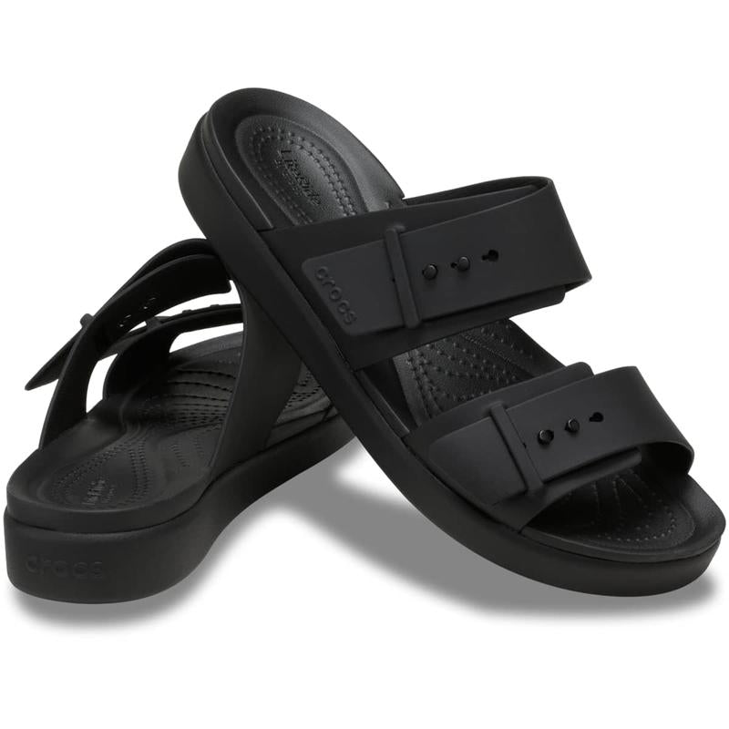 Crocs Women'S Brooklyn Buckle Flat Sandals