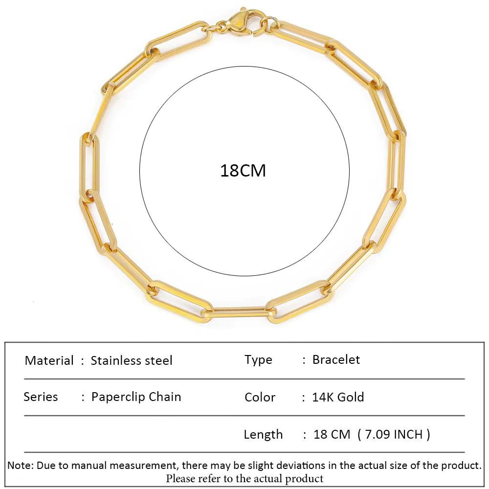 Classic Snake Chain Bracelets for Women Trend Fashion Stainless Steel Cuban Chain Bracelet Trendy Woman Gifts Jewelry