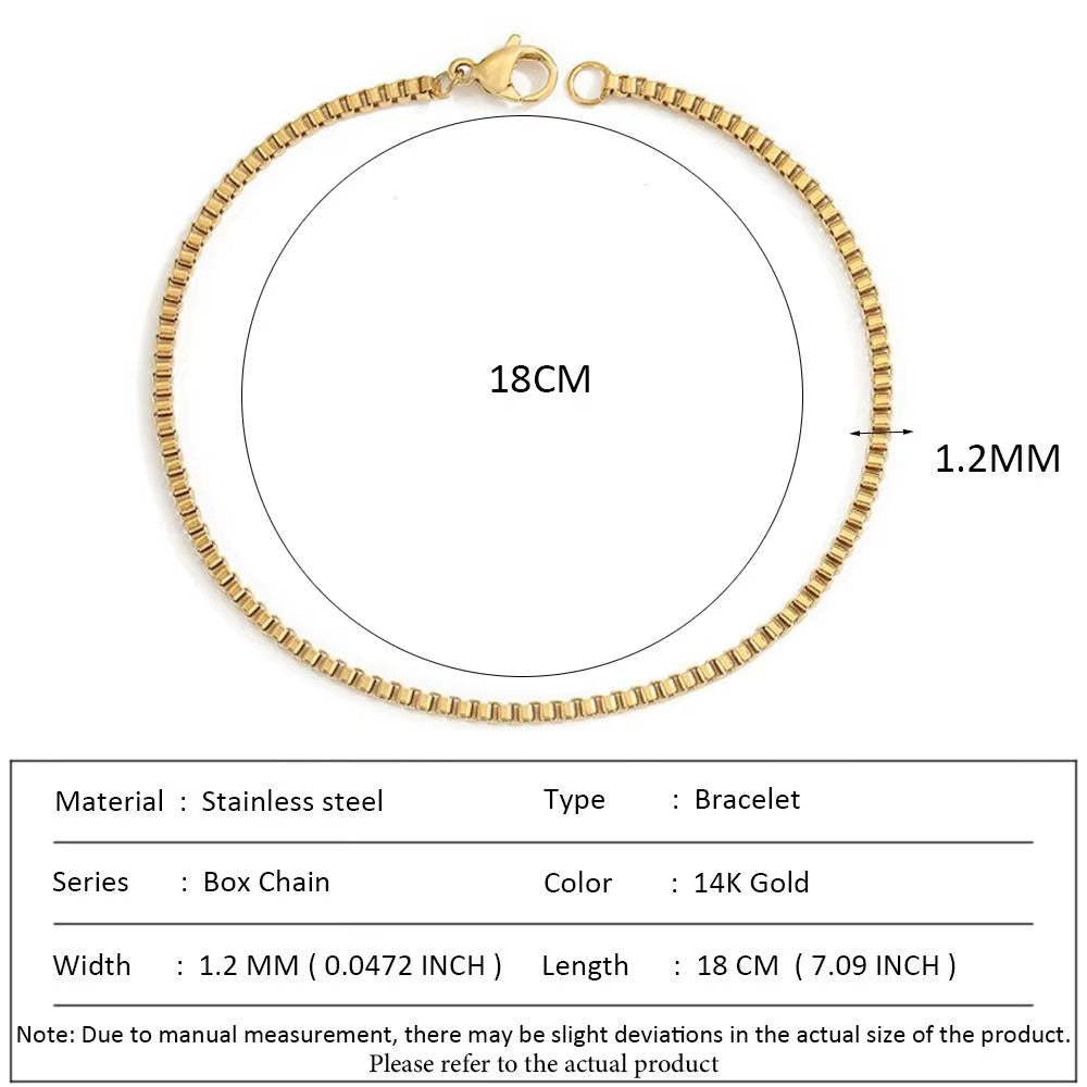 Classic Snake Chain Bracelets for Women Trend Fashion Stainless Steel Cuban Chain Bracelet Trendy Woman Gifts Jewelry