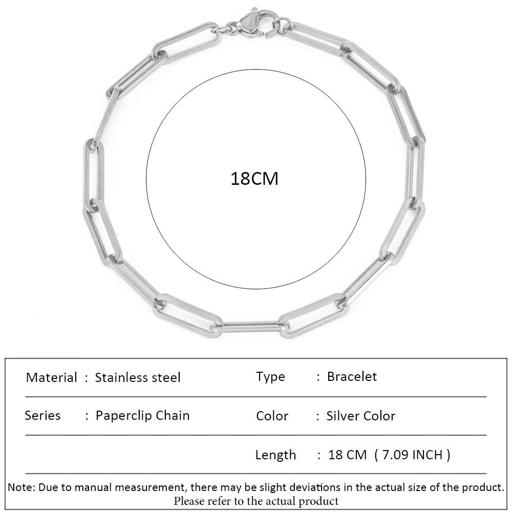 Classic Snake Chain Bracelets for Women Trend Fashion Stainless Steel Cuban Chain Bracelet Trendy Woman Gifts Jewelry