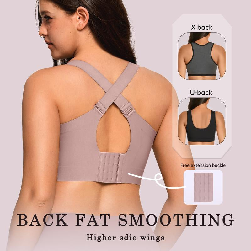 OEAK Womens Jelly Bras Full Coverage Wireless Supportive Bra Push up plus Size Comfort Soft No Underwire Seamless Comfortable Wireless T-Shirt Everyday Bras Wings