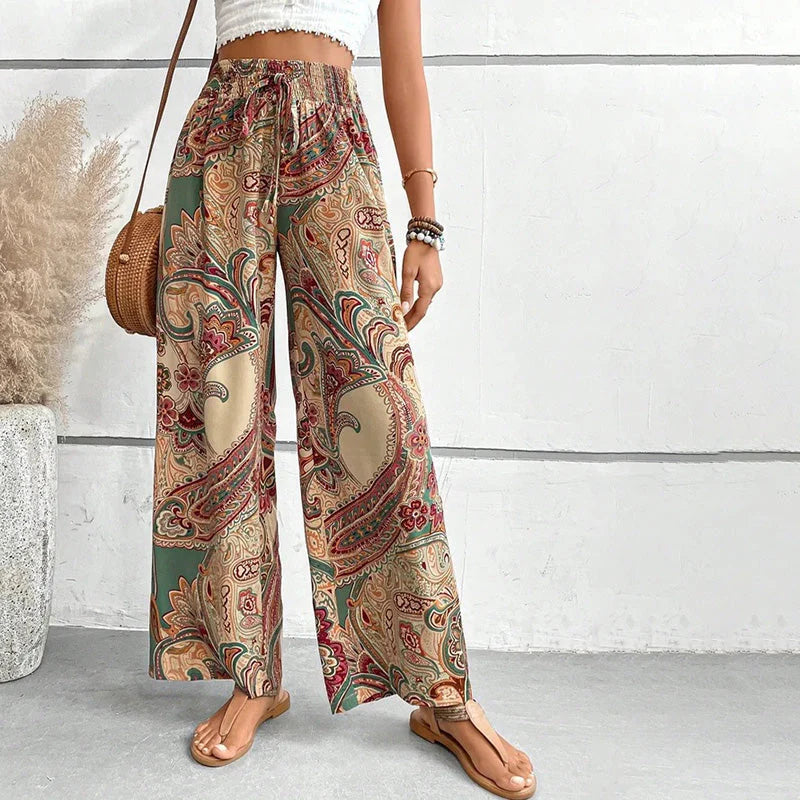 Issara Bohemian Print Pants - Embrace Your Free-Spirited Style with Vibrant Comfort