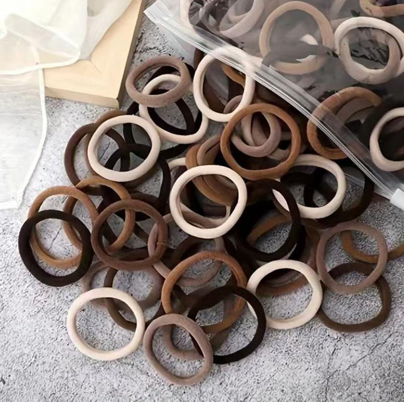 20PC Simple Style Plain Color Hair Tie Set, Casual Versatile Hair Accessories for Women & Girls, Minimalist Headwear Suitable for Thick Hair