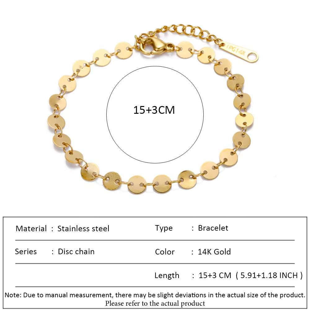 Classic Snake Chain Bracelets for Women Trend Fashion Stainless Steel Cuban Chain Bracelet Trendy Woman Gifts Jewelry