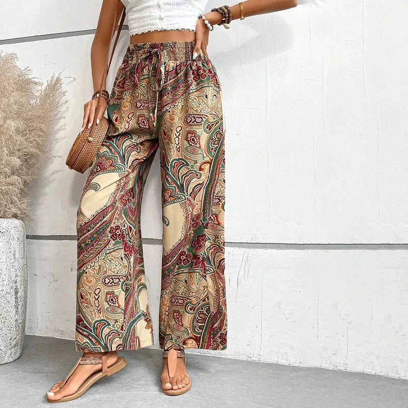 Issara Bohemian Print Pants - Embrace Your Free-Spirited Style with Vibrant Comfort