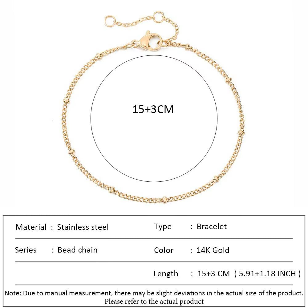 Classic Snake Chain Bracelets for Women Trend Fashion Stainless Steel Cuban Chain Bracelet Trendy Woman Gifts Jewelry