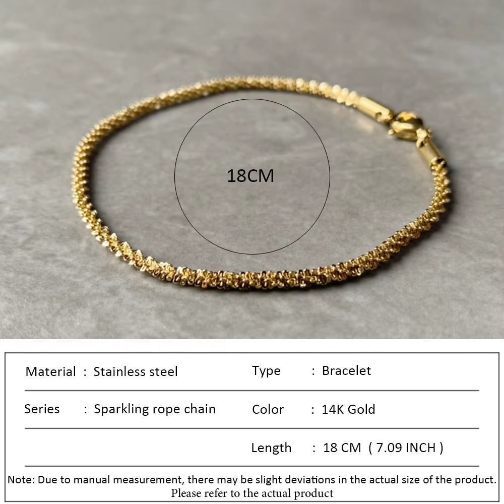 Classic Snake Chain Bracelets for Women Trend Fashion Stainless Steel Cuban Chain Bracelet Trendy Woman Gifts Jewelry