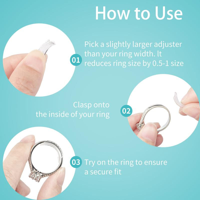 Transform Your Loose Rings with Our 8-Pack Ring Sizer Adjusters - Invisible, Comfortable, and Durable Resizers for Men and Women