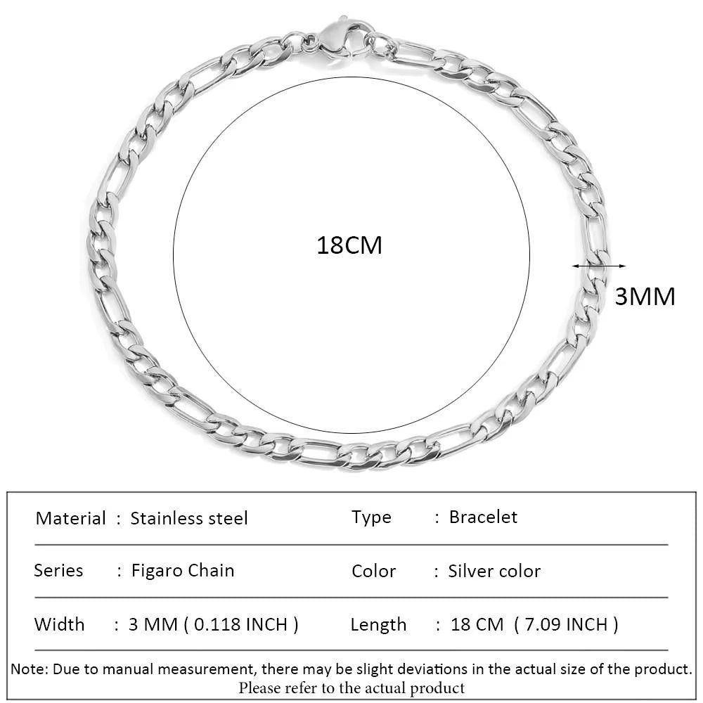 Classic Snake Chain Bracelets for Women Trend Fashion Stainless Steel Cuban Chain Bracelet Trendy Woman Gifts Jewelry
