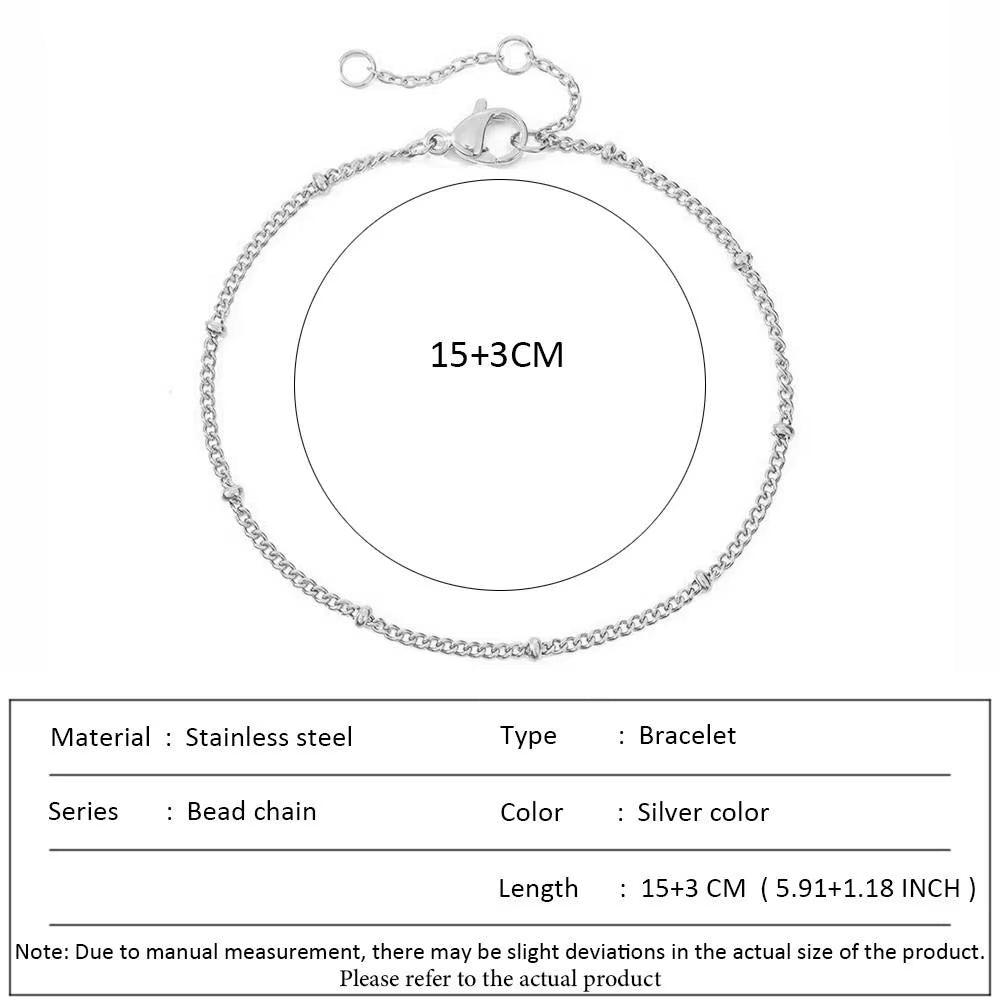 Classic Snake Chain Bracelets for Women Trend Fashion Stainless Steel Cuban Chain Bracelet Trendy Woman Gifts Jewelry