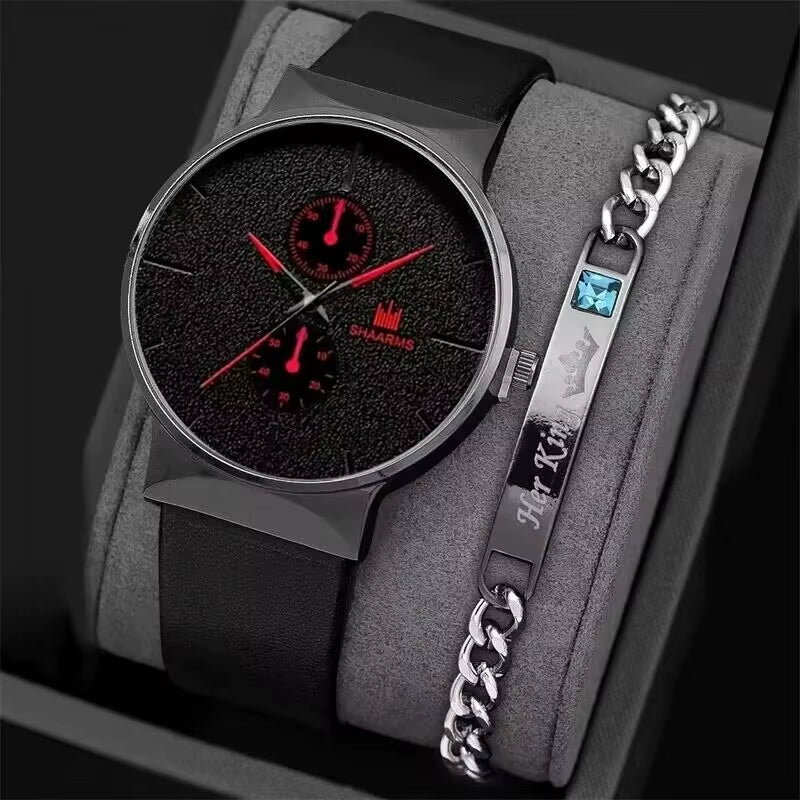Elevate Your Style with the 2-Piece Set of Luxury Men's Quartz Sports Watches - Perfect for Business and Casual Occasions