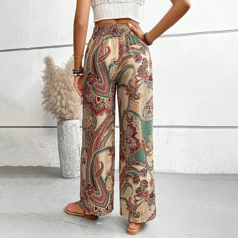 Issara Bohemian Print Pants - Embrace Your Free-Spirited Style with Vibrant Comfort