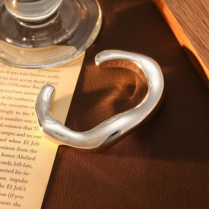 Fashion Exaggerated Irregular Bracelets for Women Simple Hip Hop Rock Personality Plastic Cuff Bangle Trendy Jewelry